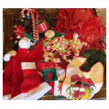 CHRISTMAS LIGHTS GARLAND BOWS DECOR