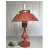 TOLEWARE RED TABLE LAMP MID CENTURY MODERN