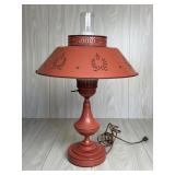 TOLEWARE RED TABLE LAMP MID CENTURY MODERN