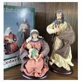FABRIC MACHE HOLY FAMILY NATIVITY FIGURES
