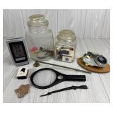 JACKPOT LOT!  VINTAGE MATCHBOOKS LIDDED JARS