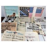 POLITICS & PRESIDENTS JFK COLLECTIBLE NEWSPAPERS