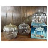 ANCHOR HOCKING PUMPKIN JARS x 3