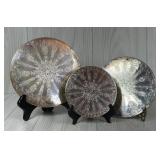 SILVER PLATE TRIVET SET