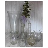 GLASS FLOWER VASES INDIANA GLASS