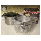 4 PC PASTA COOKER SET STAINLESS STEEL