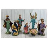 ITALIAN CHALKWARE CHRISTMAS NATIVITY FIGURINES