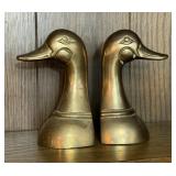 BRASS DUCK HEAD BOOKENDS HIMARK GIFTWARE