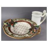 FITZ AND FLOYD CHRISTMAS DISH & MC CONNELL MUG