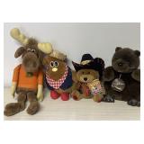 PLUSH TOYS BULLWINKLE BEAR DAKIN BEAVER MILKY