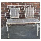 VINTAGE WROUGHT IRON GARDEN BENCH