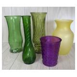GLASS FLOWER VASES NAPCO BRODY