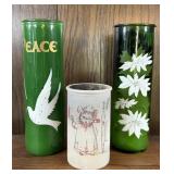 VINTAGE CHRISTMAS CANDLE JARS