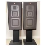 VINTAGE SONY APM X270 BOOKSHELF SPEAKERS W STANDS