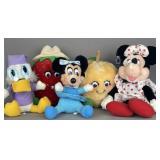 DISNEY & FRUIT PLUSH TOYS MINNIE MICKEY DONALD
