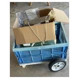 COLLAPSIBLE PLASTIC STORAGE CRATE & BIRD FEEDERS