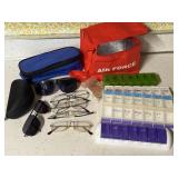 PILL SORTING BOXES & EYE GLASSES REALTREE