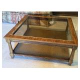GLASS TOP SQUARE COFFEE TABLE