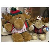 VINTAGE PLUSH MOOSE TOYS MERRY CHRISTMAS