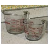 ANCHOR HOCKING GLASS MEASURING CUPS 2C & 4C