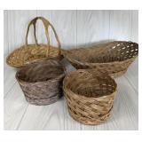 NATURAL FIBER WOVEN BASKETS