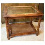 GLASS TOP SIDE TABLE