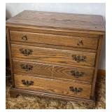 SOLID OAK 4 DRAWER BEDSIDE NIGHT STAND