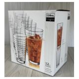 LIBBEY CHARISMA HOOPS 12 PC GLASSWARE SET