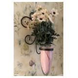VINTAGE METAL WALL DECOR VASE