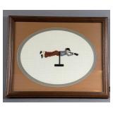 FRAMED CROSS STITCH ART WORK WALL DECOR