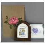 VINTAGE ART CROSS STITCH GOLFING BEAR