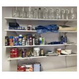 ASST PAINTING SUPPLIES W SHELVES