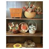 ASSORTED VINTAGE HOME DECOR BASKETS FLORAL