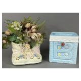 VINTAGE CERAMIC BABY GIFT PLANTERS NAPCO