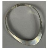 VINTAGE 925 STERLING SILVER CHOKER COLLAR NECKLACE