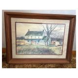 VINTAGE RANULPH BYE COUNTRY HOUSE FRAMED PRINT