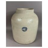 ANTIQUE HAND SPUN STONEWARE CROCK #2