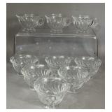 FOSTORIA COLONY TEA CUPS W CLASSIC SWIRL PATTERN