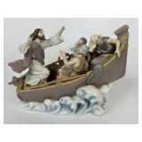 JESUS CALMING THE STORM CERAMIC FIGURINE