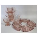 ASSORTED PINK DEPRESSION GLASS ANCHOR HOCKING