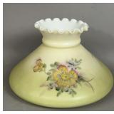 VINTAGE HAND PAINTED GLASS LAMP SHADE