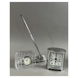 WATERFORD & BULOVA DESK CLOCKS