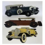 1970s WHITEHALL CAST ALUMINUM CARS WALL DECOR