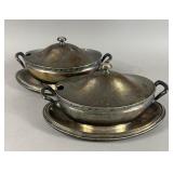 REED & BARTON SILVER SOLDERED HERMITAGE CLUB DISHS