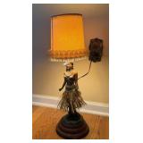 VINTAGE HULA GIRL TABLE LAMP 24'