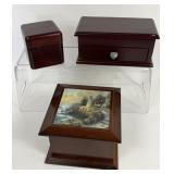 WOOD JEWELRY BOXES BRIGHTON EDDIE BAUER