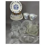 VINTAGE GLASS & CERAMIC DINNERWARE