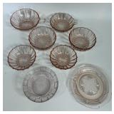 FORTUNE PINK BY ANCHOR HOCKING BOWLS