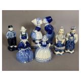 DELFTS HOLLAND SALT & PEPPER SETS BELLS & KISSERS