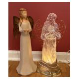ANGEL LAMP & GENTLE SOULS CARE W WREATHS ANGEL
